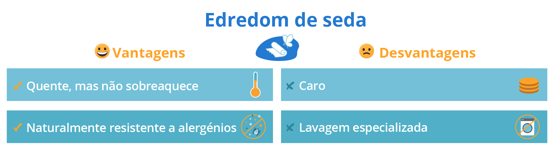 edredom de seda vantagens e desvantagens